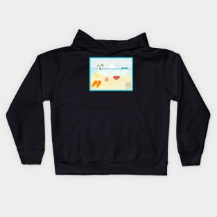 Summer Time In Brazil Kids Hoodie